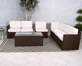 Royalcraft Berlin Six Seater Brown Corner Lounge Set Royalcraft Berlin Six Seater Brown Corner Lounge Set